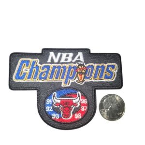 Vintage 90s Chicago Bulls 6X NBA Champions Iron On Patch